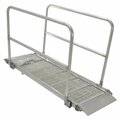 Vestil Alum. Grip Walk Ramp w/Rail, 39.38x108.5 AWR-G-38-9A-HR